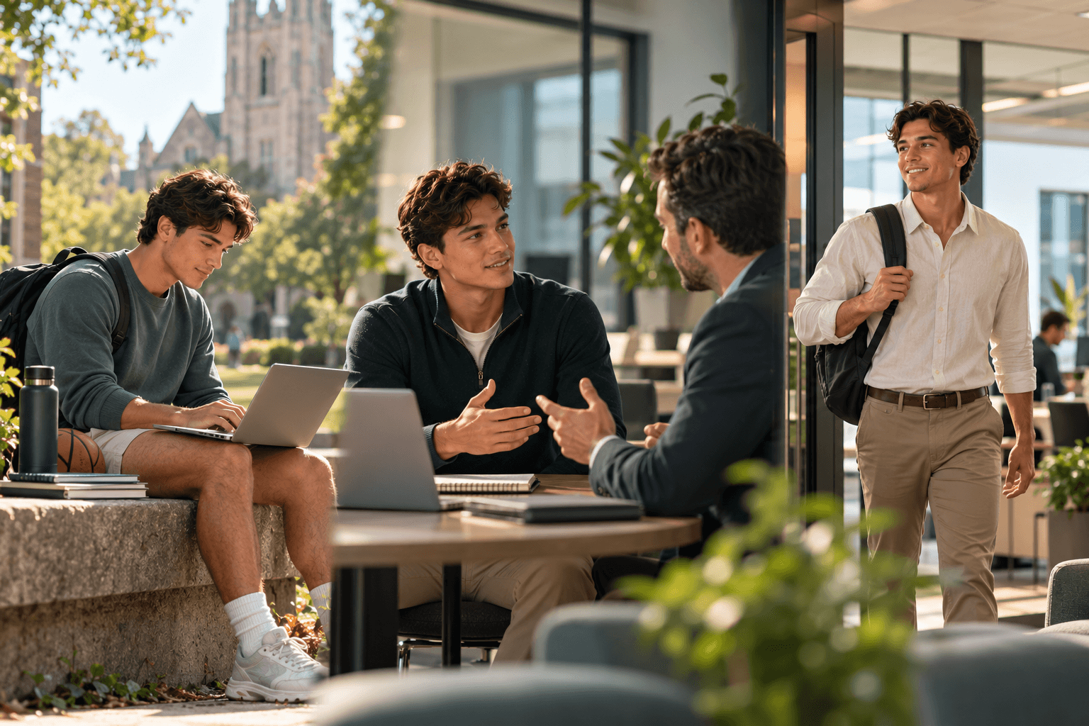 Student-athlete journey from profile to employer conversation to first day at work